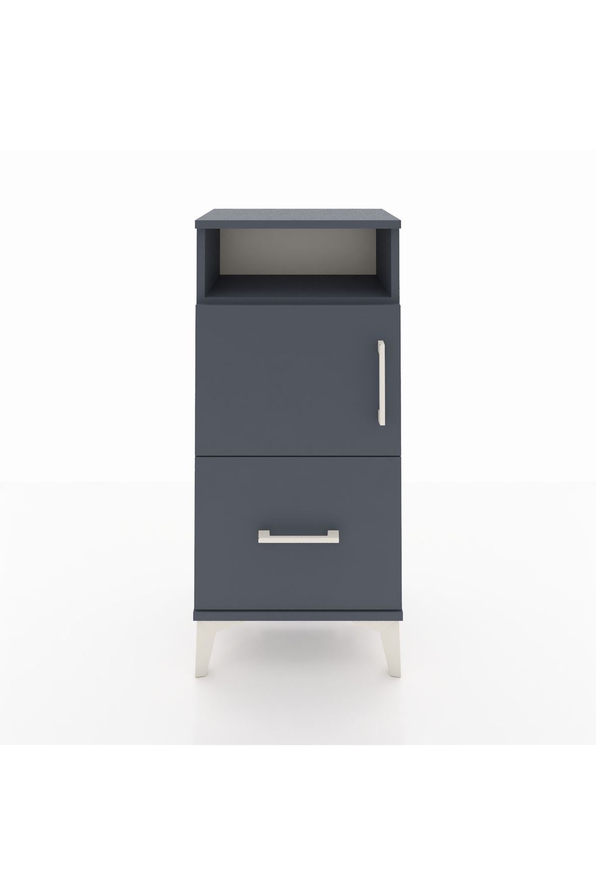 Arges Komodin 2 Raflı Tek Çekmeceli 2 Kapaklı 44x30x96 - S09M031V5A