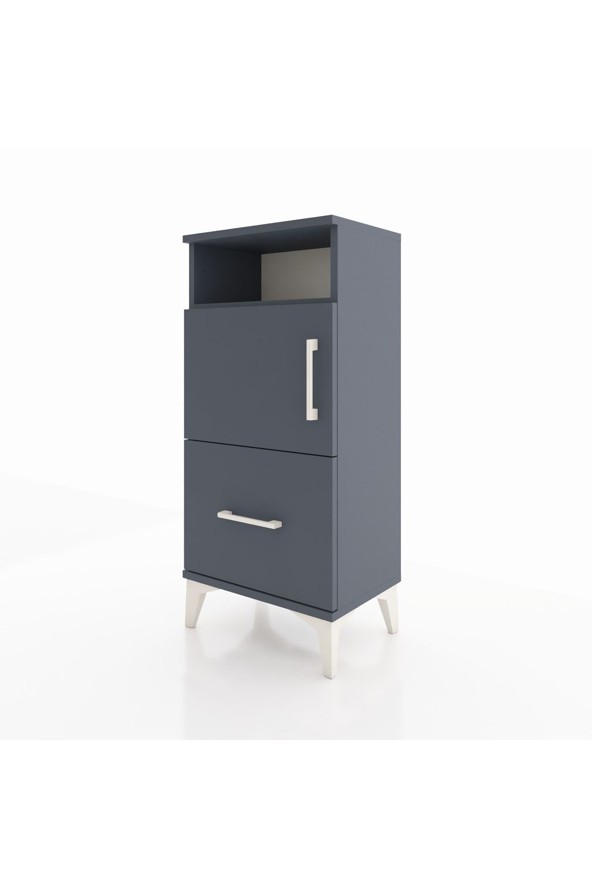 Arges Komodin 2 Raflı Tek Çekmeceli 2 Kapaklı 44x30x96 - S09M031V5A