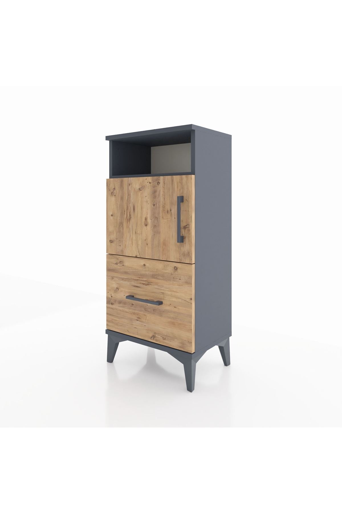 Arges Komodin 2 Raflı Tek Çekmeceli 2 Kapaklı 44x30x96 - S09M031V6A