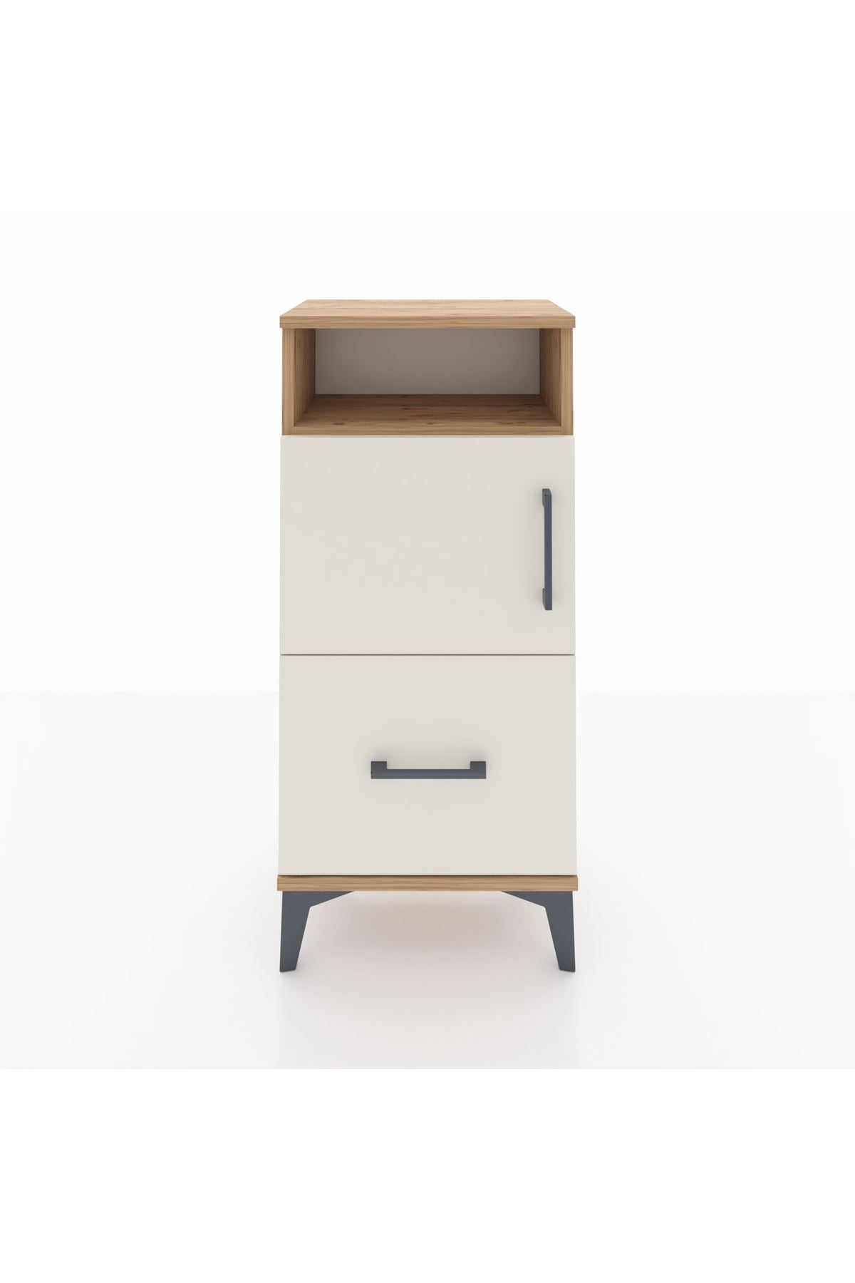 Arges Komodin 2 Raflı Tek Çekmeceli 2 Kapaklı 44x30x96 - S09M031V7A