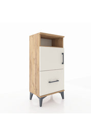 Arges Komodin 2 Raflı Tek Çekmeceli 2 Kapaklı 44x30x96 - S09M031V7A