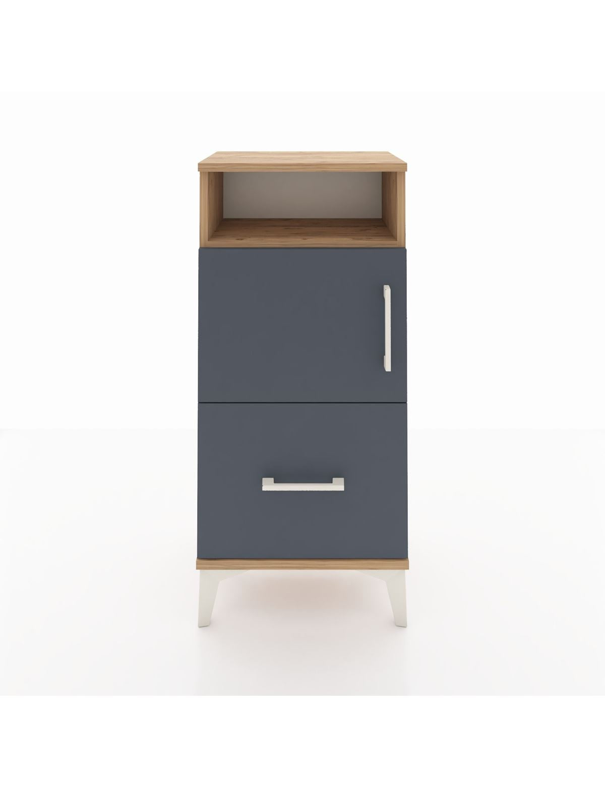 Arges Komodin 2 Raflı Tek Çekmeceli 2 Kapaklı 44x30x96 - S09M031V8A