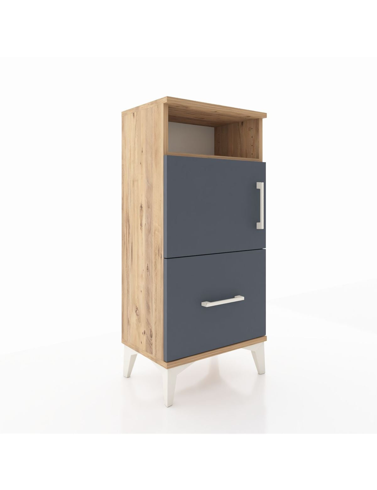 Arges Komodin 2 Raflı Tek Çekmeceli 2 Kapaklı 44x30x96 - S09M031V8A