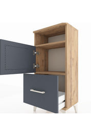 Arges Komodin 2 Raflı Tek Çekmeceli 2 Kapaklı 44x30x96 - S09M031V8A