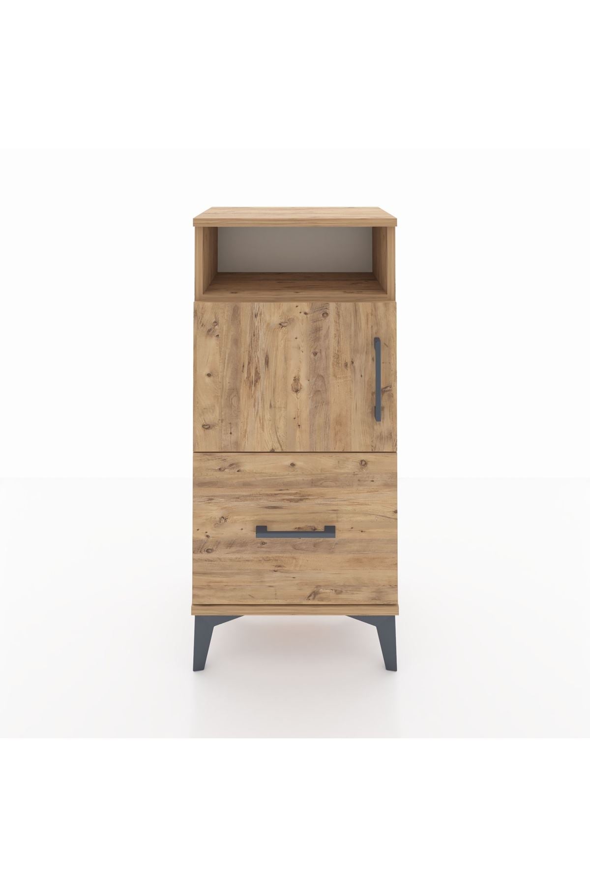 Arges Komodin 2 Raflı Tek Çekmeceli 2 Kapaklı 44x30x96 - S09M031V9A