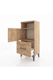 Arges Komodin 2 Raflı Tek Çekmeceli 2 Kapaklı 44x30x96 - S09M031V9A