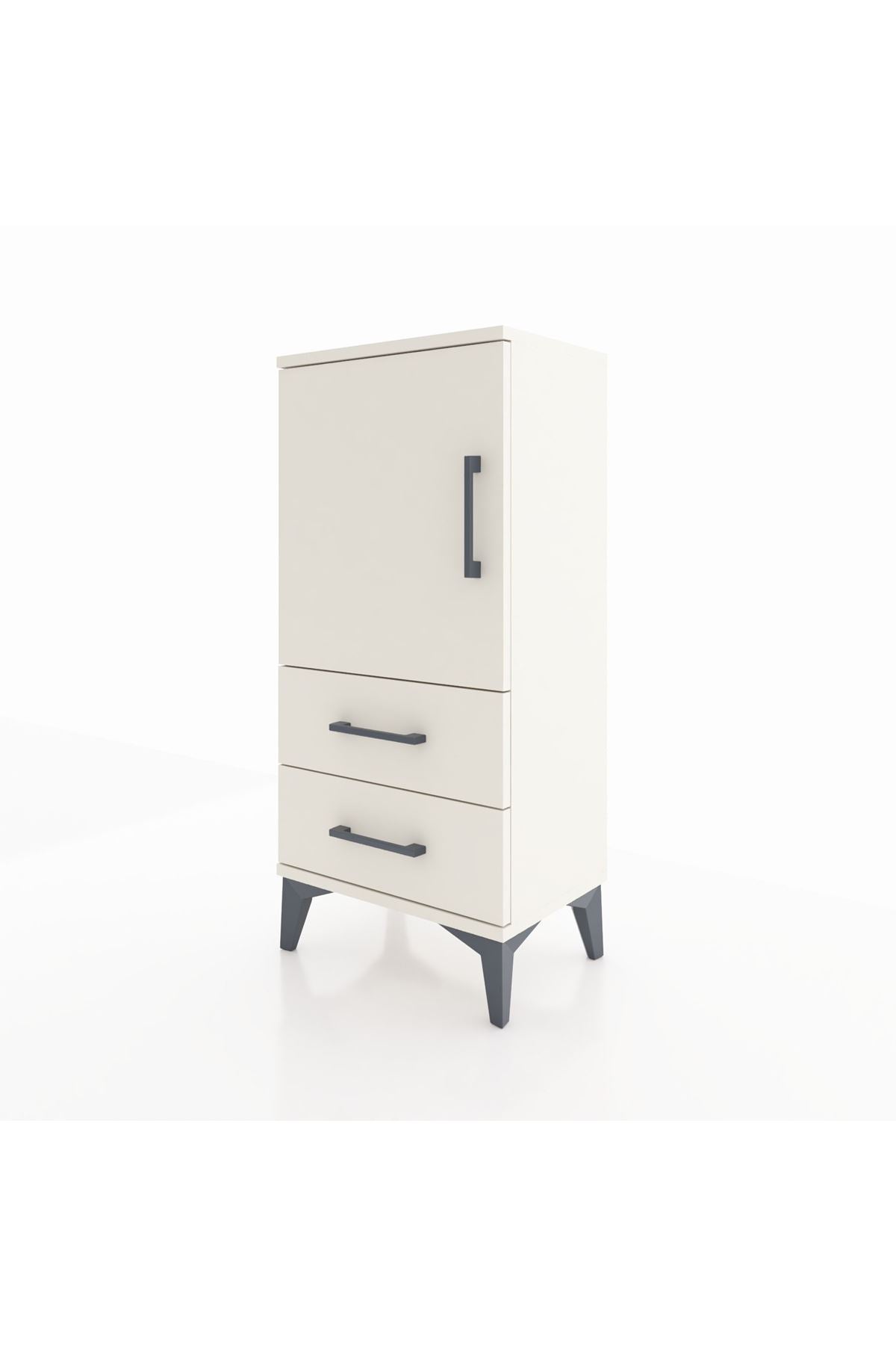 Arges Komodin 2 Raflı 2 Çekmeceli Tek Kapaklı 44x30x96 - S09M032V1A