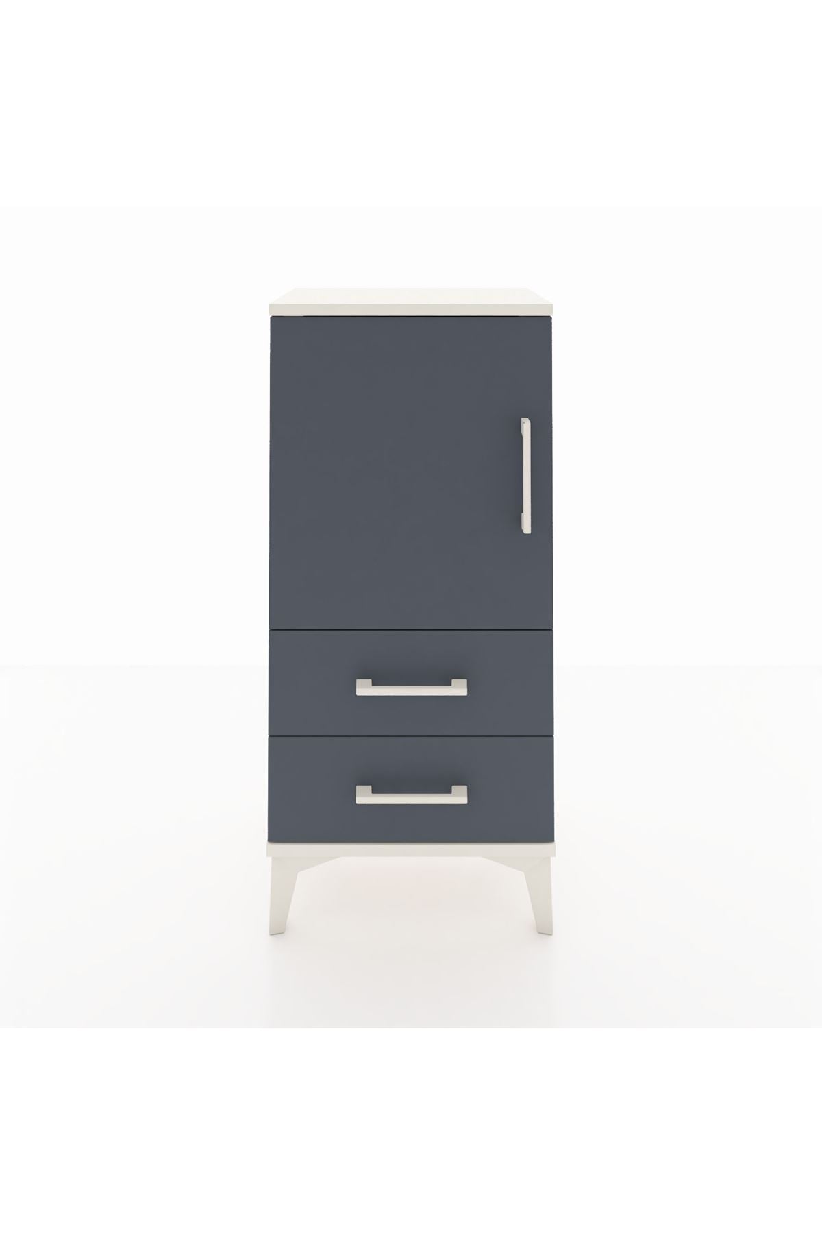 Arges Komodin 2 Raflı 2 Çekmeceli Tek Kapaklı 44x30x96 - S09M032V2A