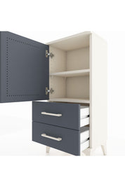 Arges Komodin 2 Raflı 2 Çekmeceli Tek Kapaklı 44x30x96 - S09M032V2A