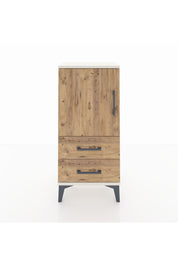 Arges Komodin 2 Raflı 2 Çekmeceli Tek Kapaklı 44x30x96 - S09M032V3A