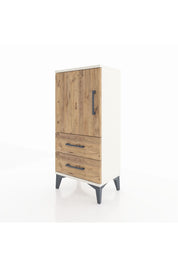 Arges Komodin 2 Raflı 2 Çekmeceli Tek Kapaklı 44x30x96 - S09M032V3A