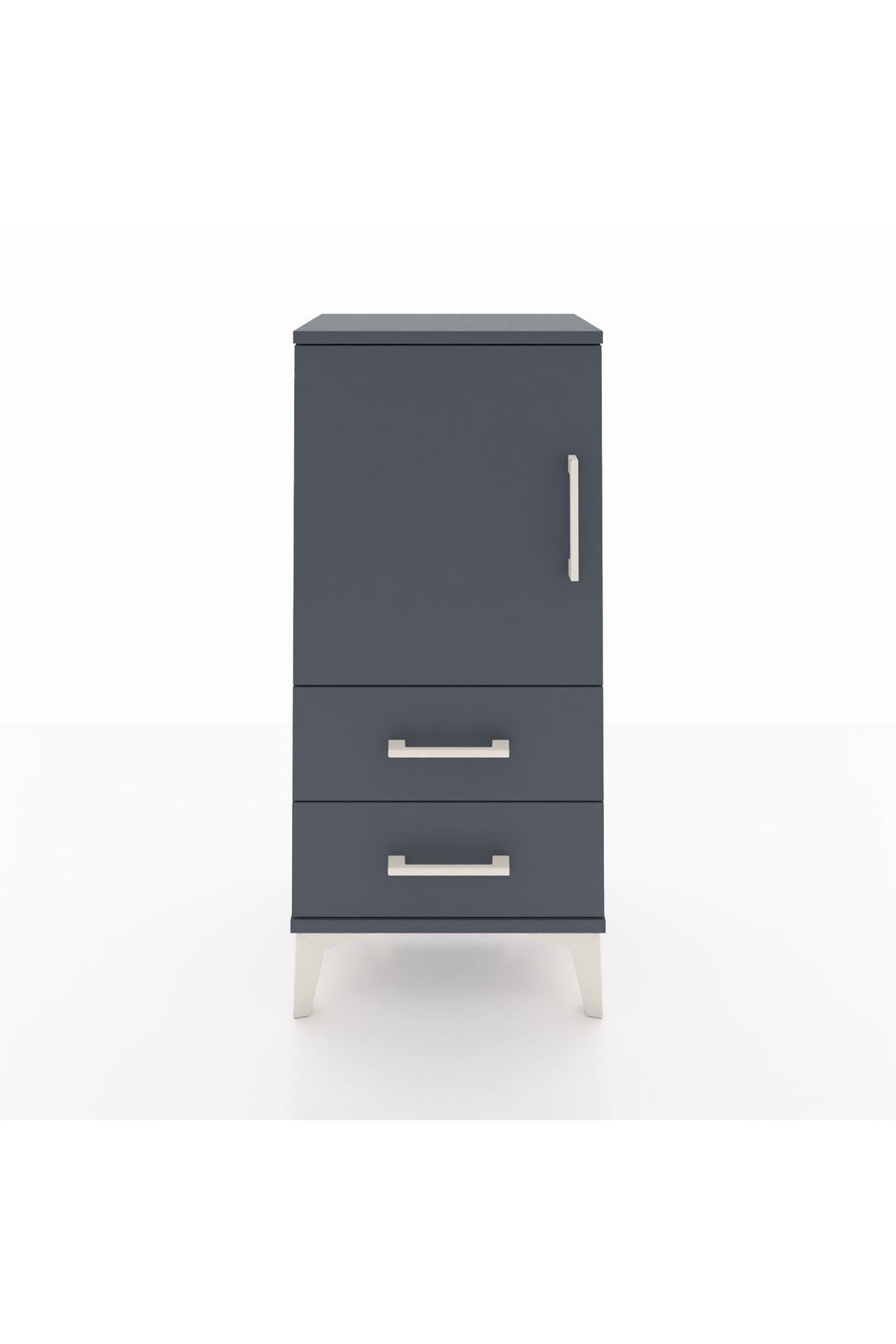 Arges Komodin 2 Raflı 2 Çekmeceli Tek Kapaklı 44x30x96 - S09M032V5A