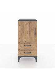 Arges Komodin 2 Raflı 2 Çekmeceli Tek Kapaklı 44x30x96 - S09M032V6A