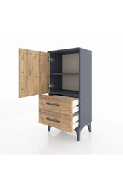 Arges Komodin 2 Raflı 2 Çekmeceli Tek Kapaklı 44x30x96 - S09M032V6A
