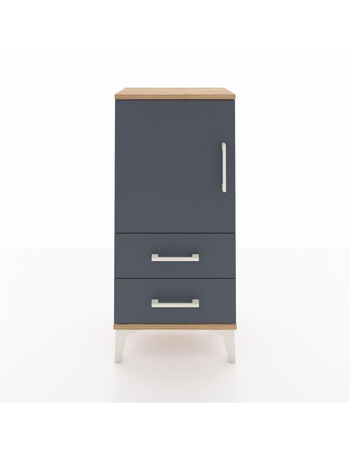 Arges Komodin 2 Raflı 2 Çekmeceli Tek Kapaklı 44x30x96 - S09M032V8A