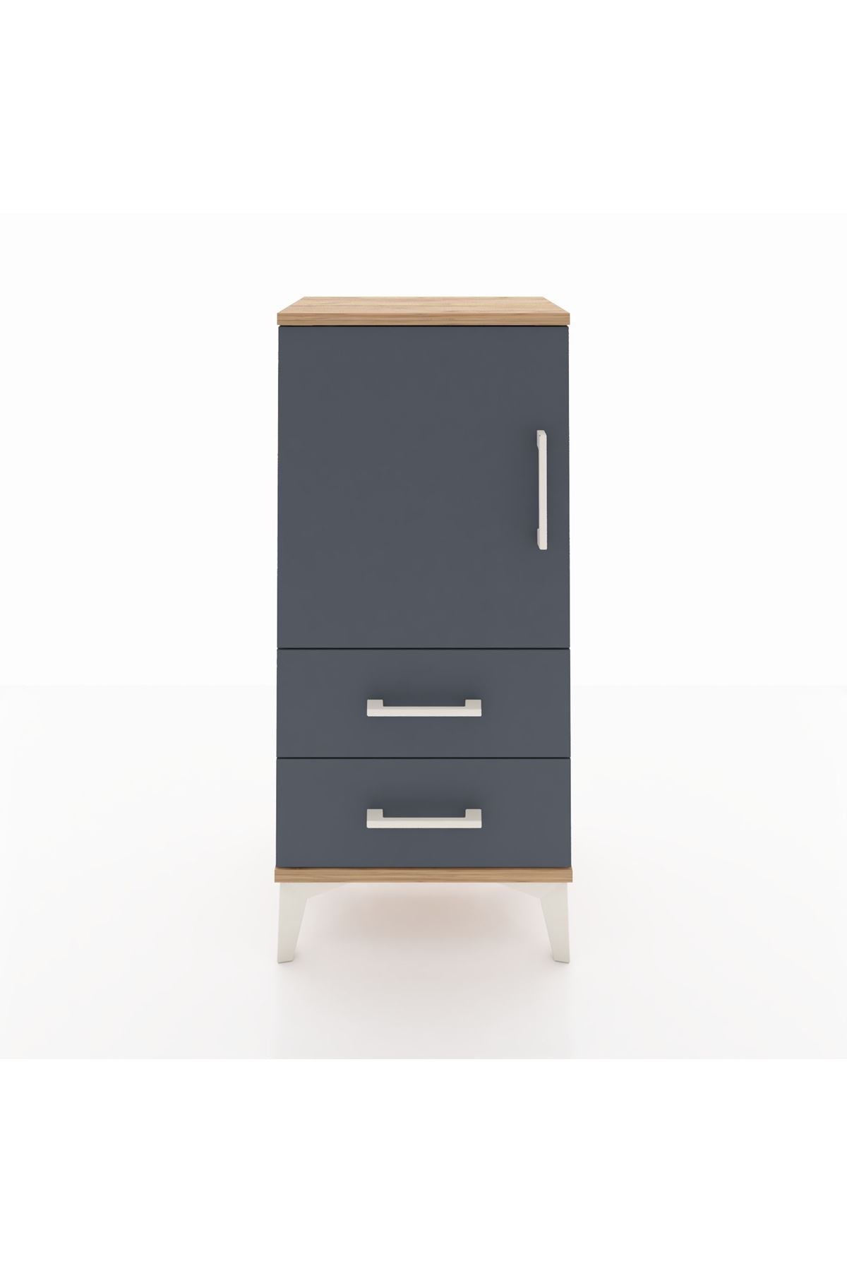 Arges Komodin 2 Raflı 2 Çekmeceli Tek Kapaklı 44x30x96 - S09M032V8A