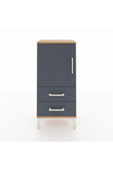 Arges Komodin 2 Raflı 2 Çekmeceli Tek Kapaklı 44x30x96