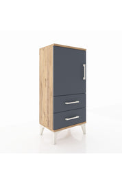 Arges Komodin 2 Raflı 2 Çekmeceli Tek Kapaklı 44x30x96 - S09M032V8A