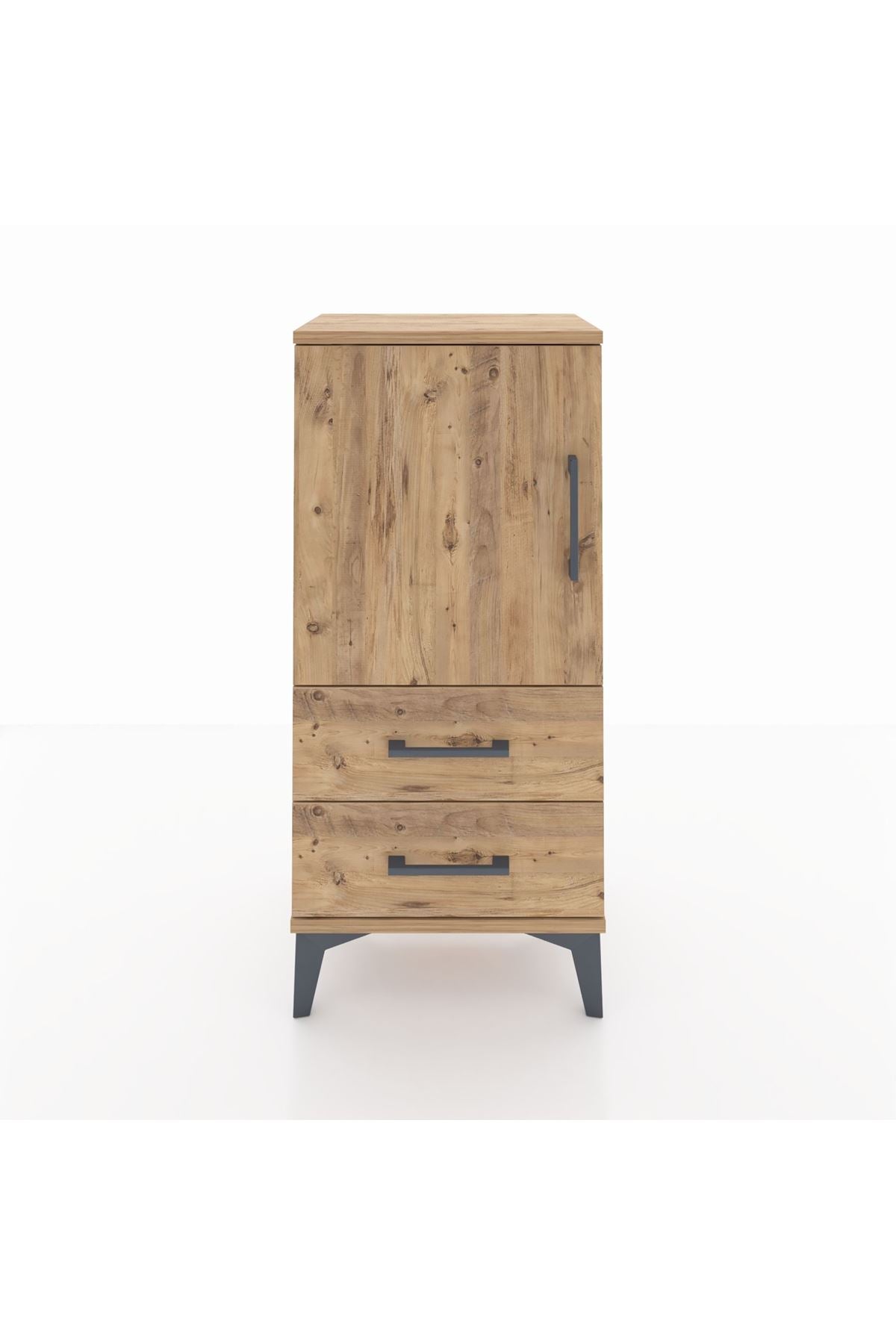 Arges Komodin 2 Raflı 2 Çekmeceli Tek Kapaklı 44x30x96 - S09M032V9A