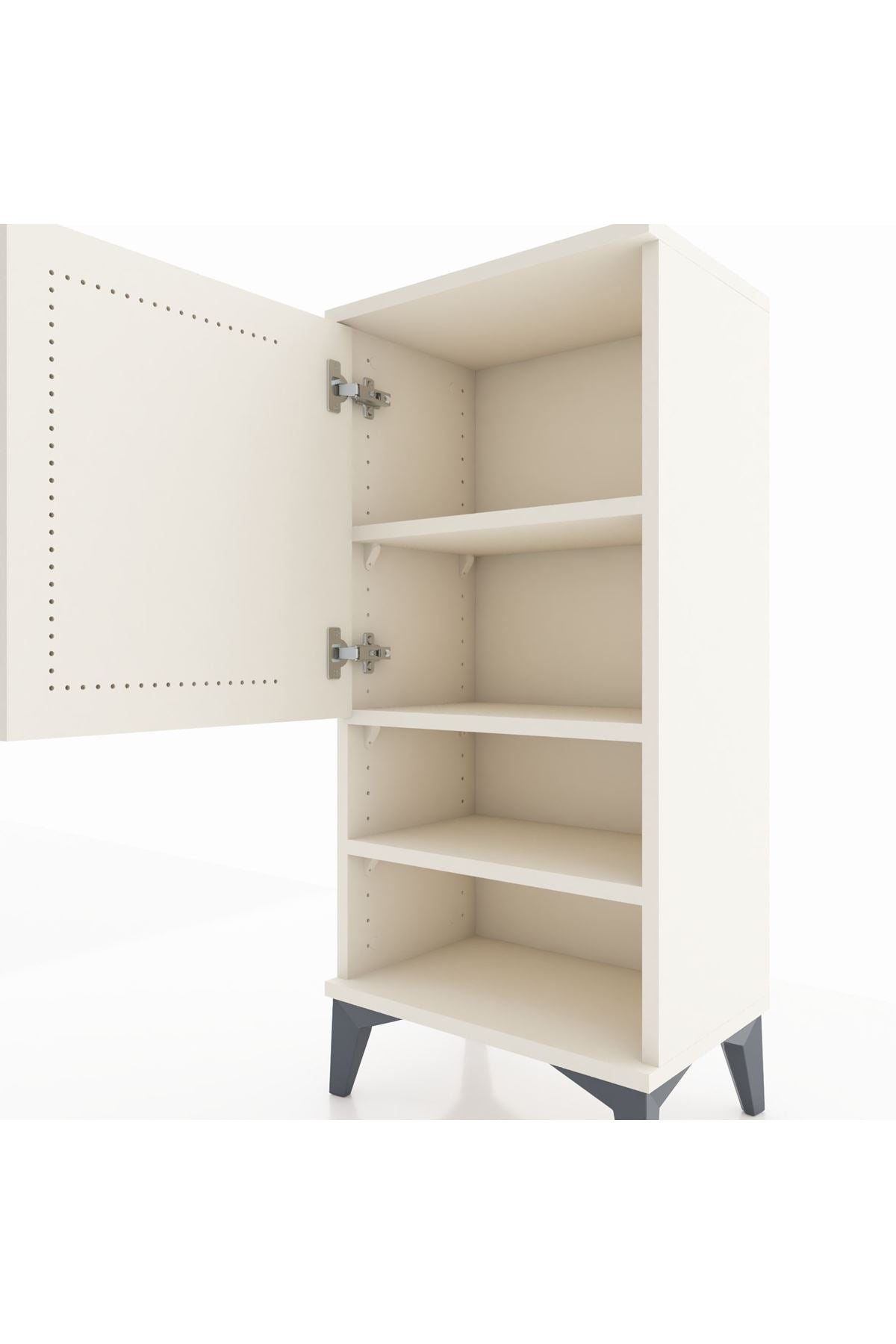 Arges Komodin 3 Raflı Tek Kapaklı 44x30x96 - S09M033V1A
