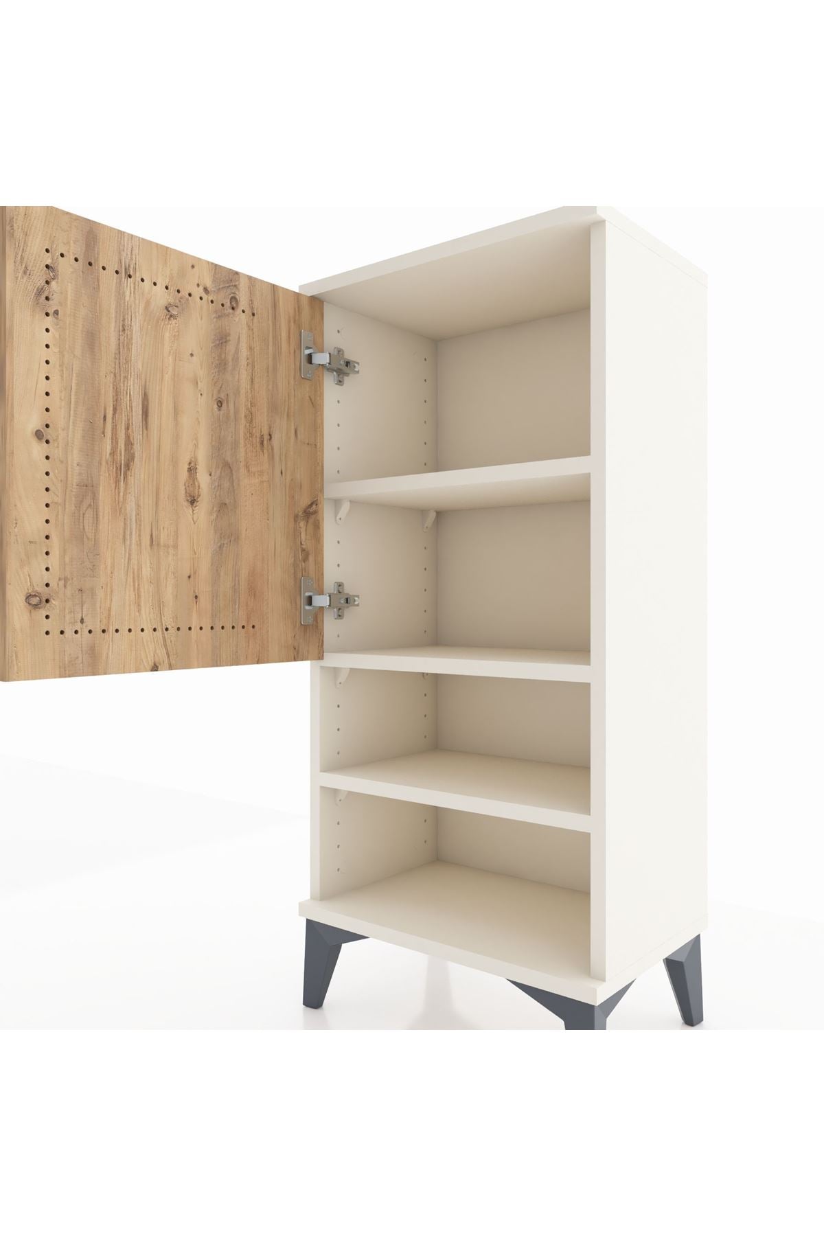 Arges Komodin 3 Raflı Tek Kapaklı 44x30x96 - S09M033V3A