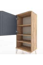 Arges Komodin 3 Raflı Tek Kapaklı 44x30x96 - S09M033V8A