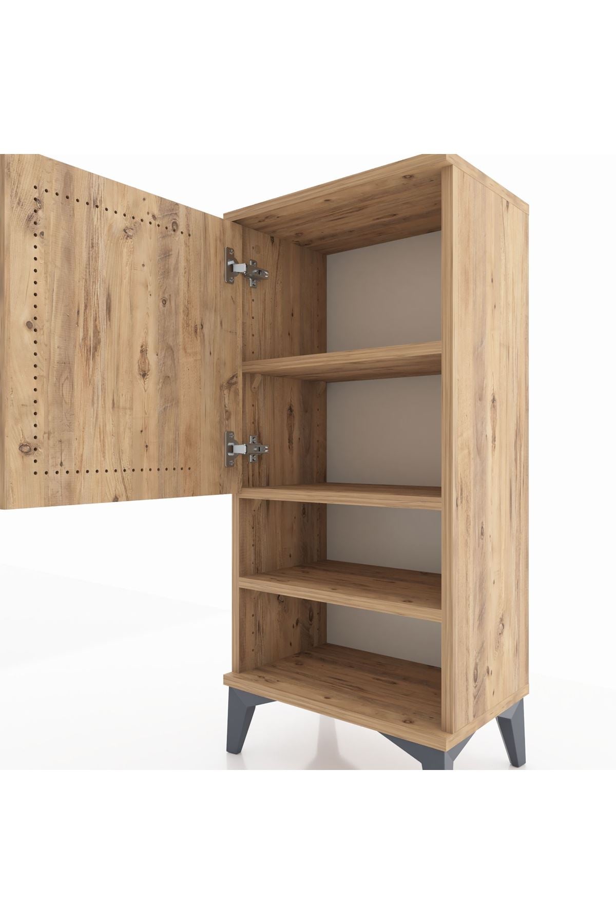 Arges Komodin 3 Raflı Tek Kapaklı 44x30x96 - S09M033V9A