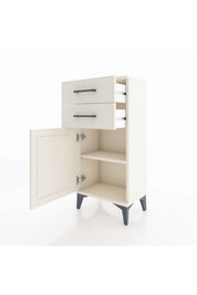 Arges Komodin Tek Raflı 2 Çekmeceli Tek Kapaklı 44x30x96 - S09M034V1A