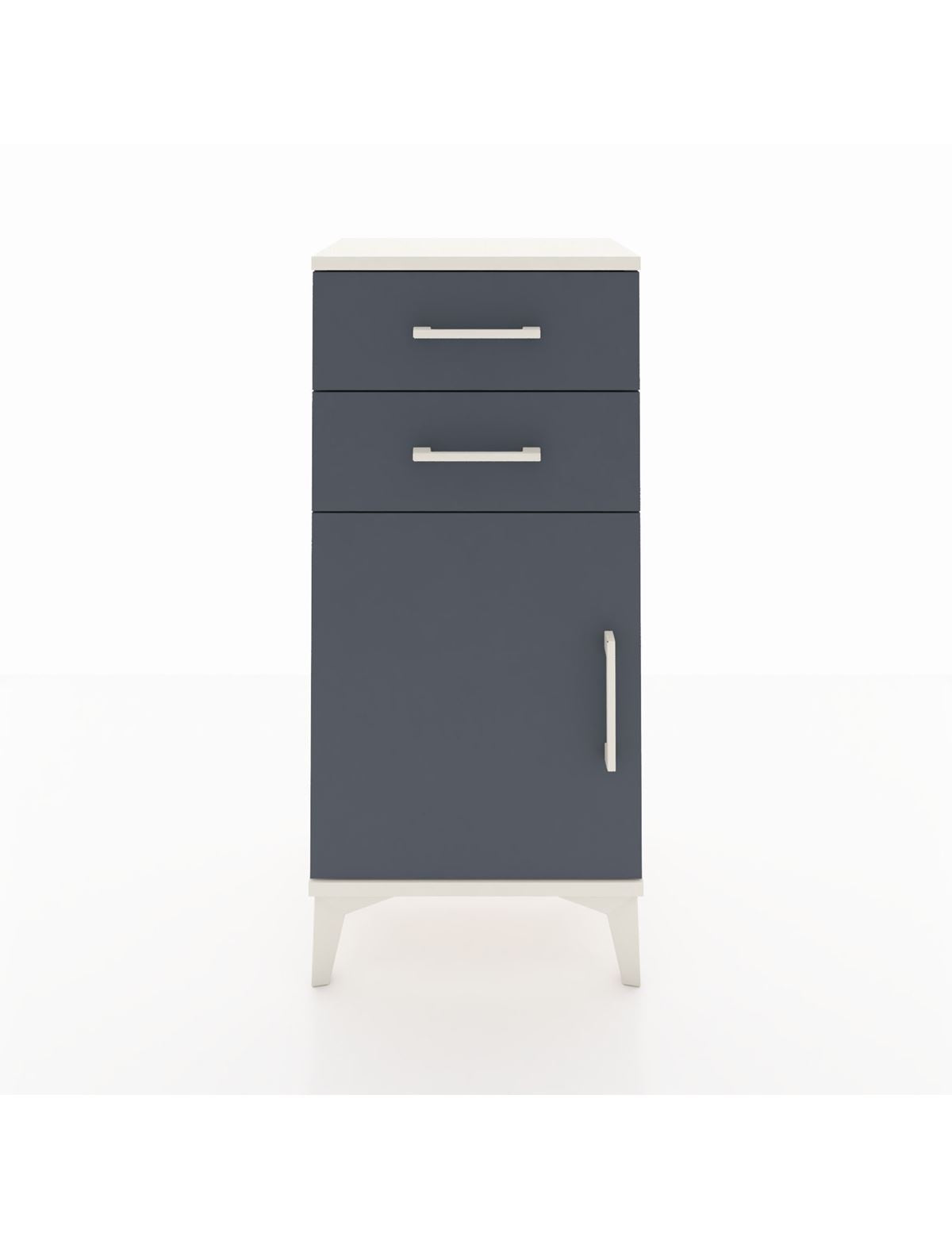 Arges Komodin Tek Raflı 2 Çekmeceli Tek Kapaklı 44x30x96 - S09M034V2A