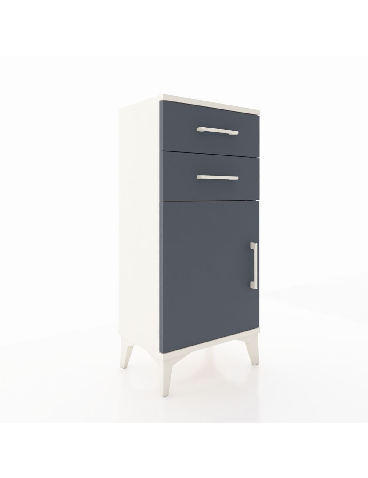 Arges Komodin Tek Raflı 2 Çekmeceli Tek Kapaklı 44x30x96 - S09M034V2A