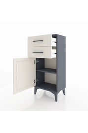 Arges Komodin Tek Raflı 2 Çekmeceli Tek Kapaklı 44x30x96 - S09M034V4A