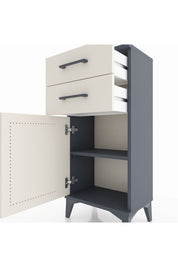 Arges Komodin Tek Raflı 2 Çekmeceli Tek Kapaklı 44x30x96 - S09M034V4A