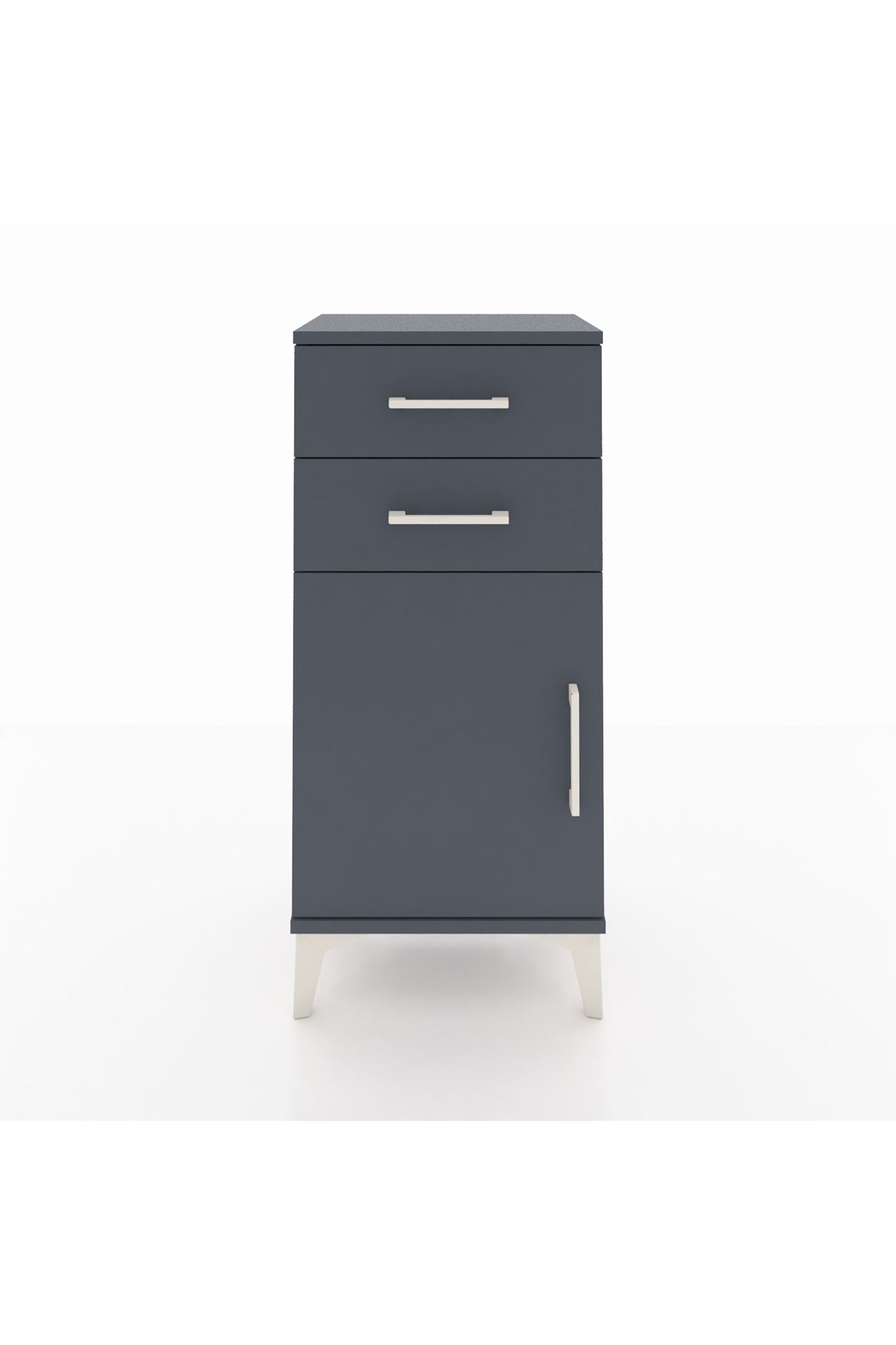 Arges Komodin Tek Raflı 2 Çekmeceli Tek Kapaklı 44x30x96 - S09M034V5A