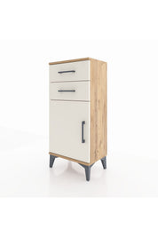 Arges Komodin Tek Raflı 2 Çekmeceli Tek Kapaklı 44x30x96 - S09M034V7A