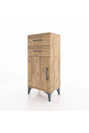 Arges Komodin Tek Raflı 2 Çekmeceli Tek Kapaklı 44x30x96 - S09M034V9A
