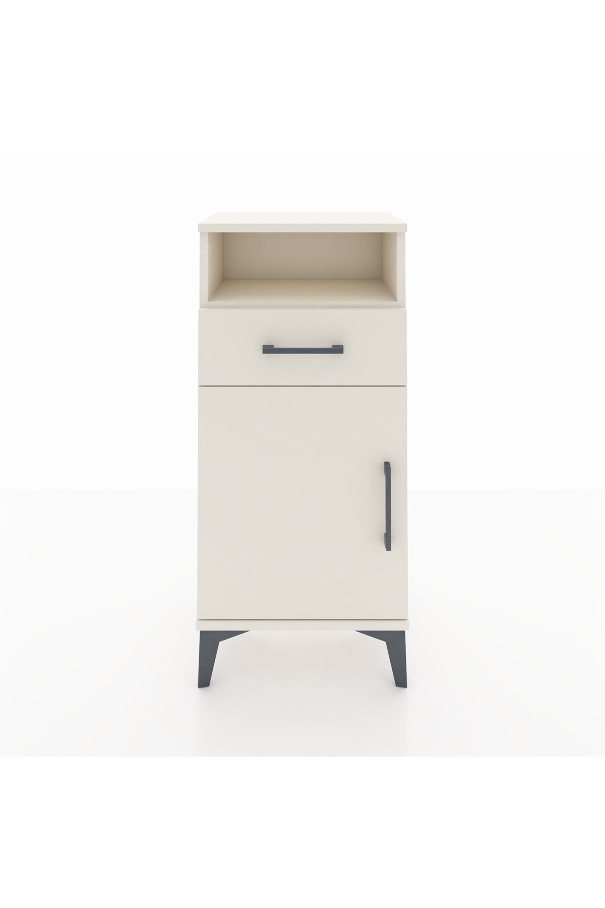 Arges Komodin 2 Raflı Tek Çekmeceli Tek Kapaklı 44x30x96 - S09M035V1A