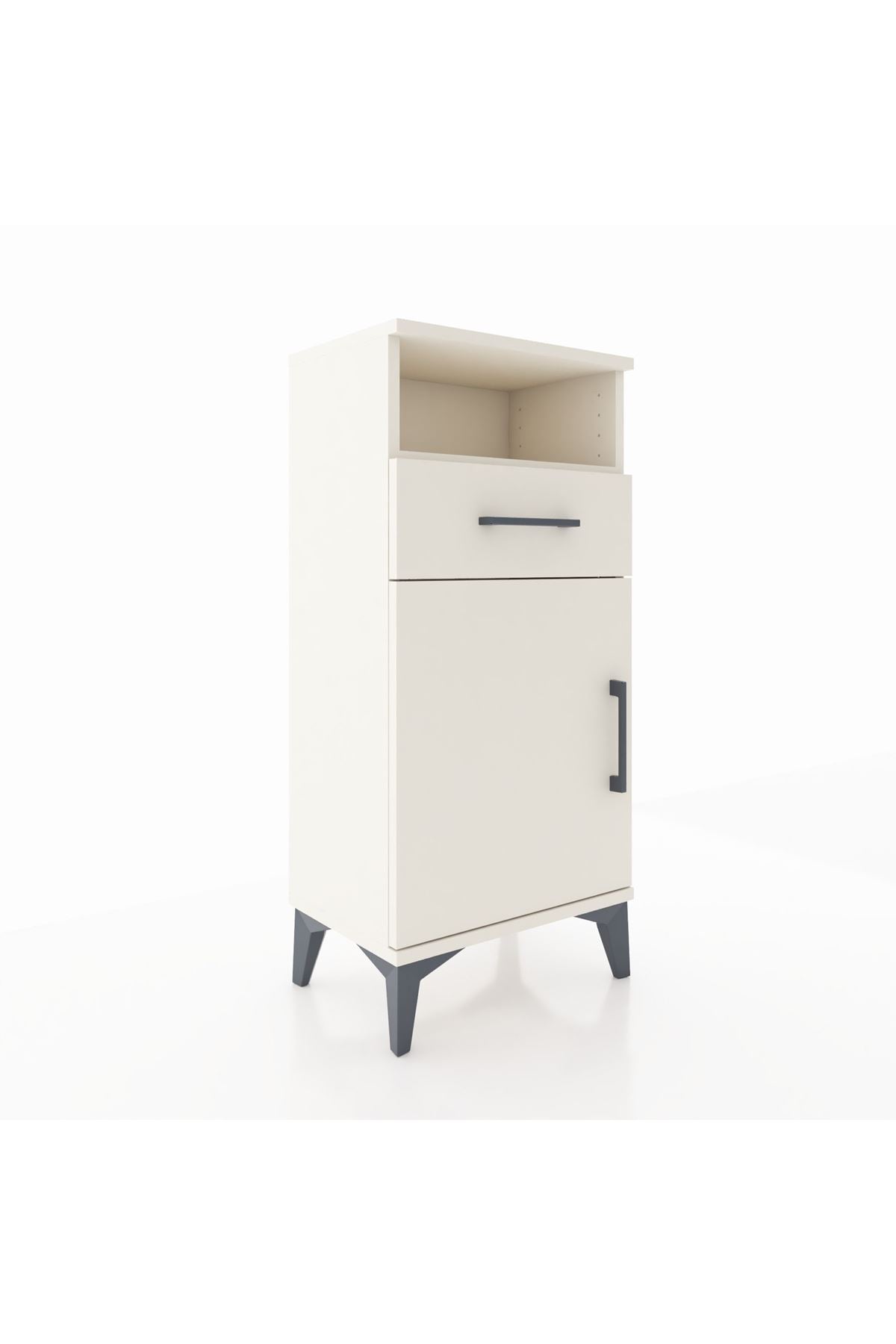 Arges Komodin 2 Raflı Tek Çekmeceli Tek Kapaklı 44x30x96 - S09M035V1A