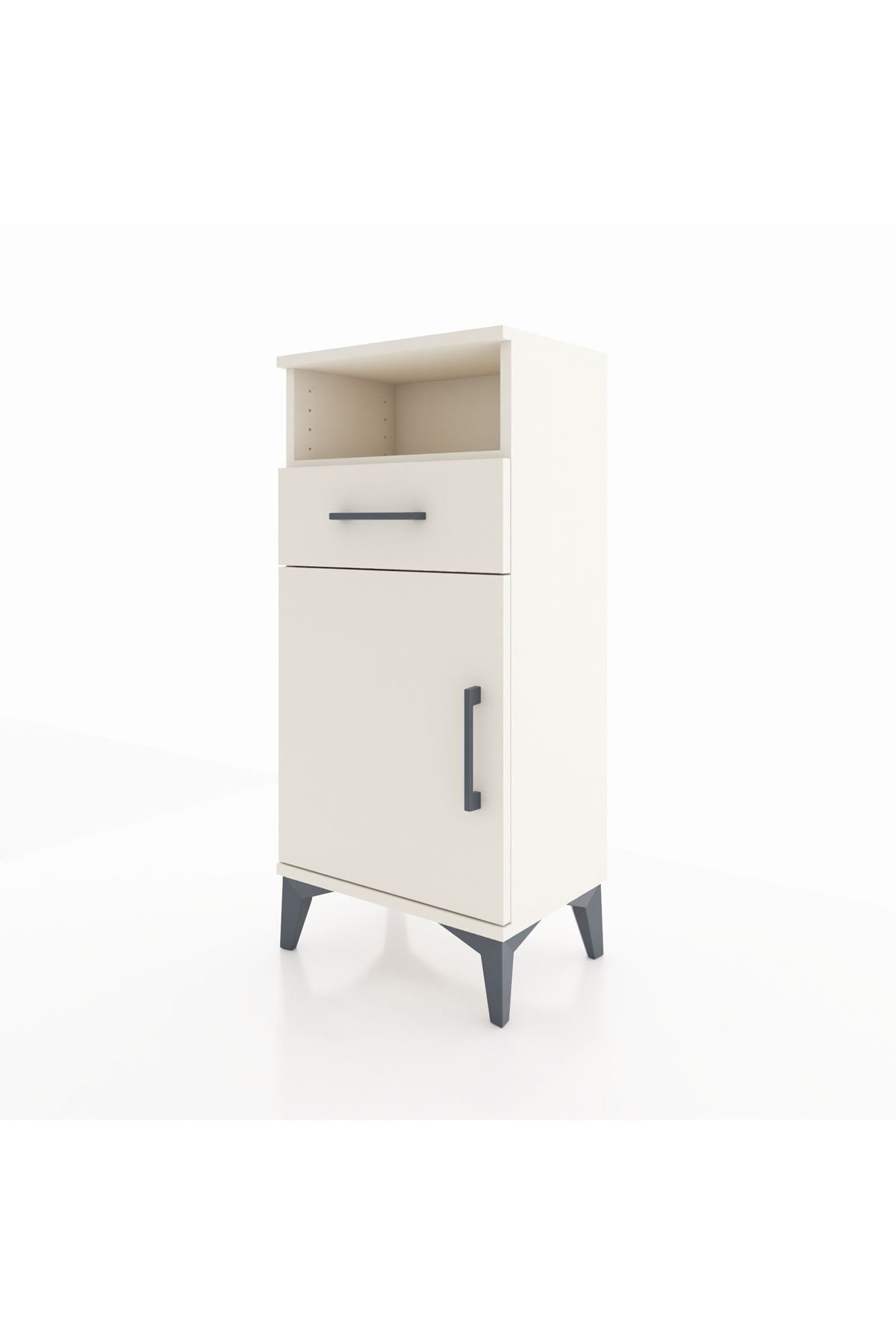 Arges Komodin 2 Raflı Tek Çekmeceli Tek Kapaklı 44x30x96 - S09M035V1A