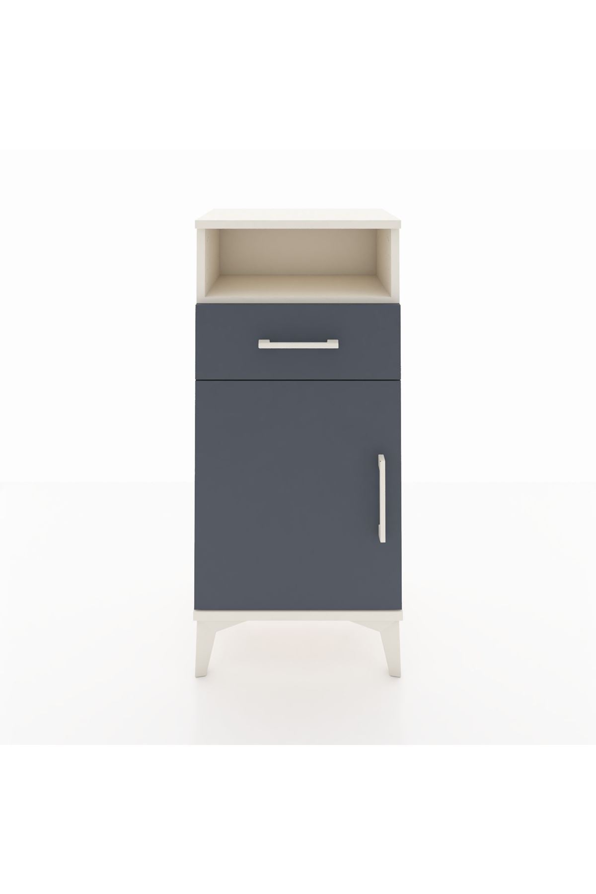 Arges Komodin 2 Raflı Tek Çekmeceli Tek Kapaklı 44x30x96 - S09M035V2A