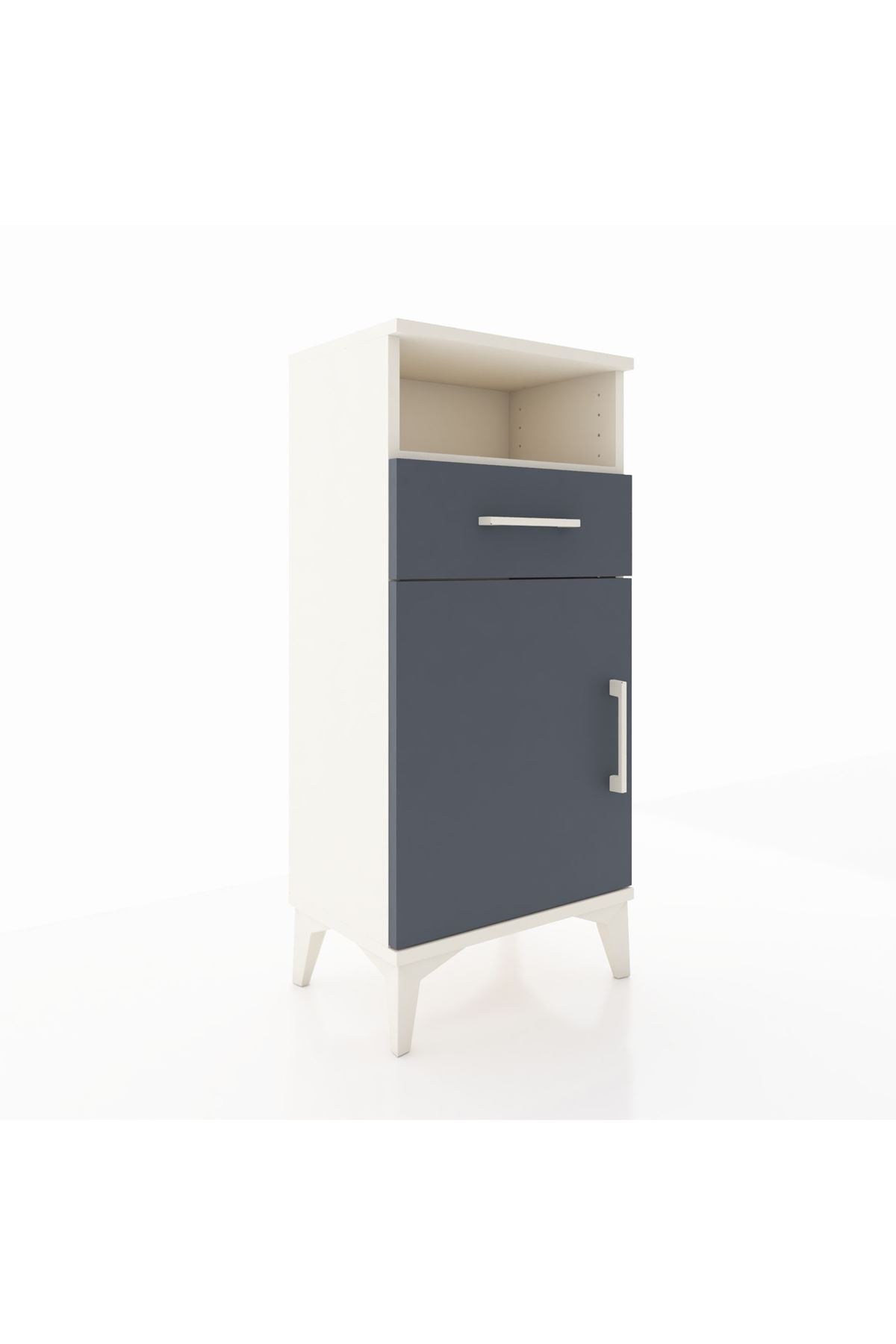 Arges Komodin 2 Raflı Tek Çekmeceli Tek Kapaklı 44x30x96 - S09M035V2A