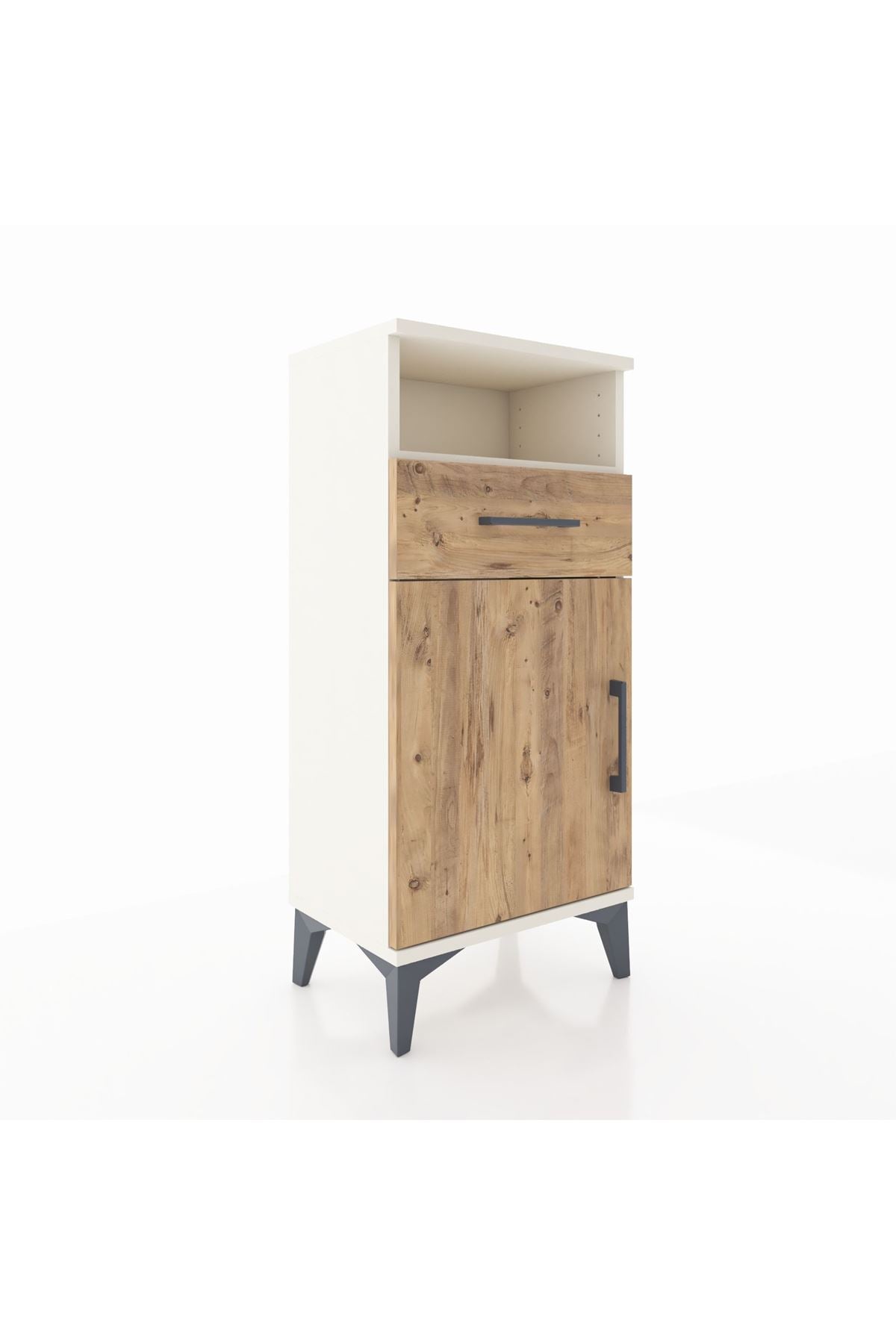 Arges Komodin 2 Raflı Tek Çekmeceli Tek Kapaklı 44x30x96 - S09M035V3A