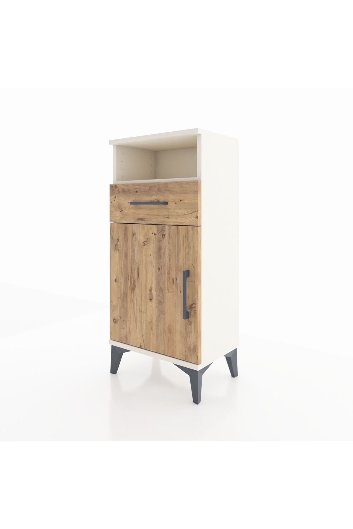 Arges Komodin 2 Raflı Tek Çekmeceli Tek Kapaklı 44x30x96 - S09M035V3A