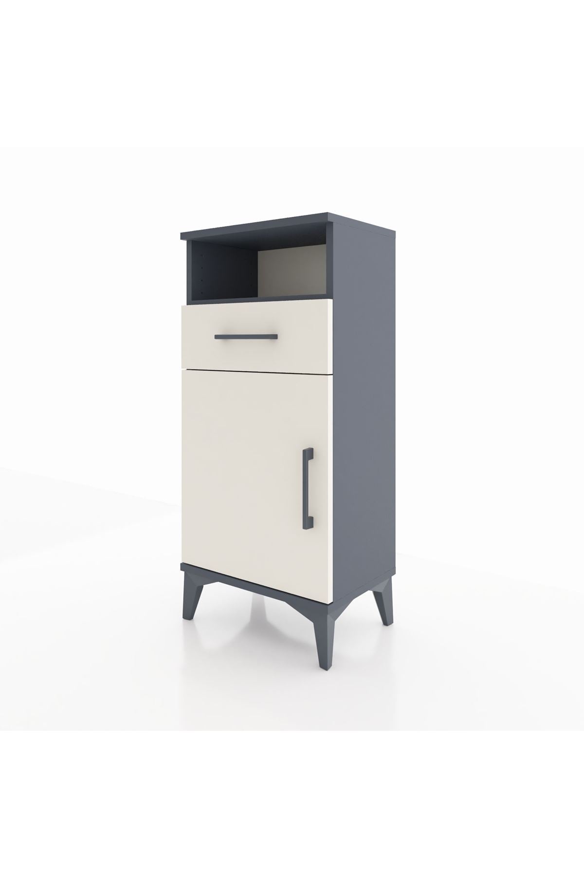 Arges Komodin 2 Raflı Tek Çekmeceli Tek Kapaklı 44x30x96 - S09M035V4A