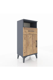 Arges Komodin 2 Raflı Tek Çekmeceli Tek Kapaklı 44x30x96 - S09M035V6A