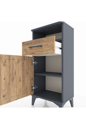 Arges Komodin 2 Raflı Tek Çekmeceli Tek Kapaklı 44x30x96 - S09M035V6A