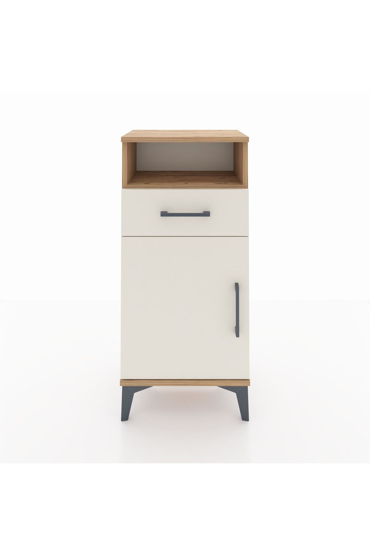 Arges Komodin 2 Raflı Tek Çekmeceli Tek Kapaklı 44x30x96 - S09M035V7A