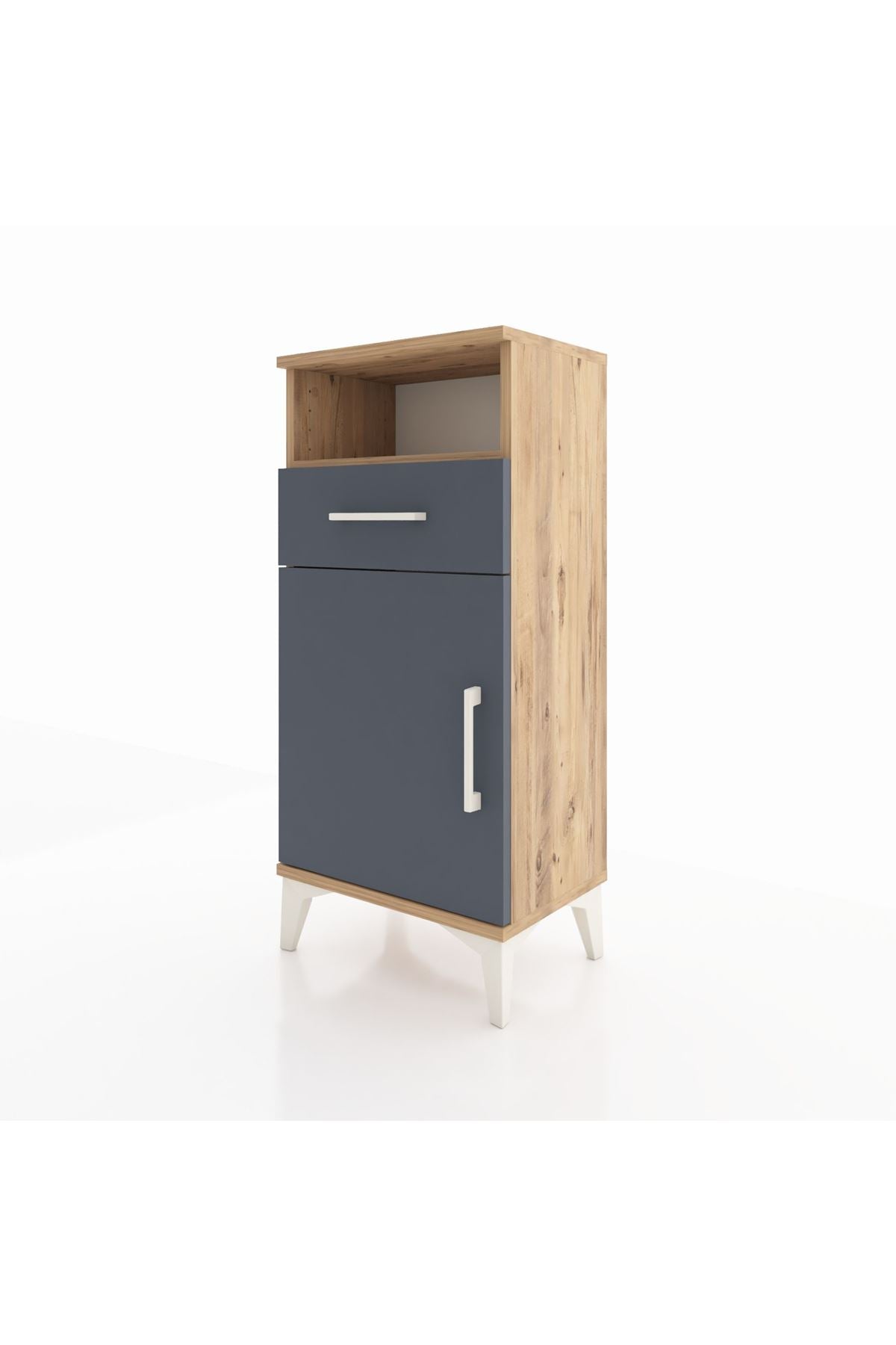 Arges Komodin 2 Raflı Tek Çekmeceli Tek Kapaklı 44x30x96 - S09M035V8A