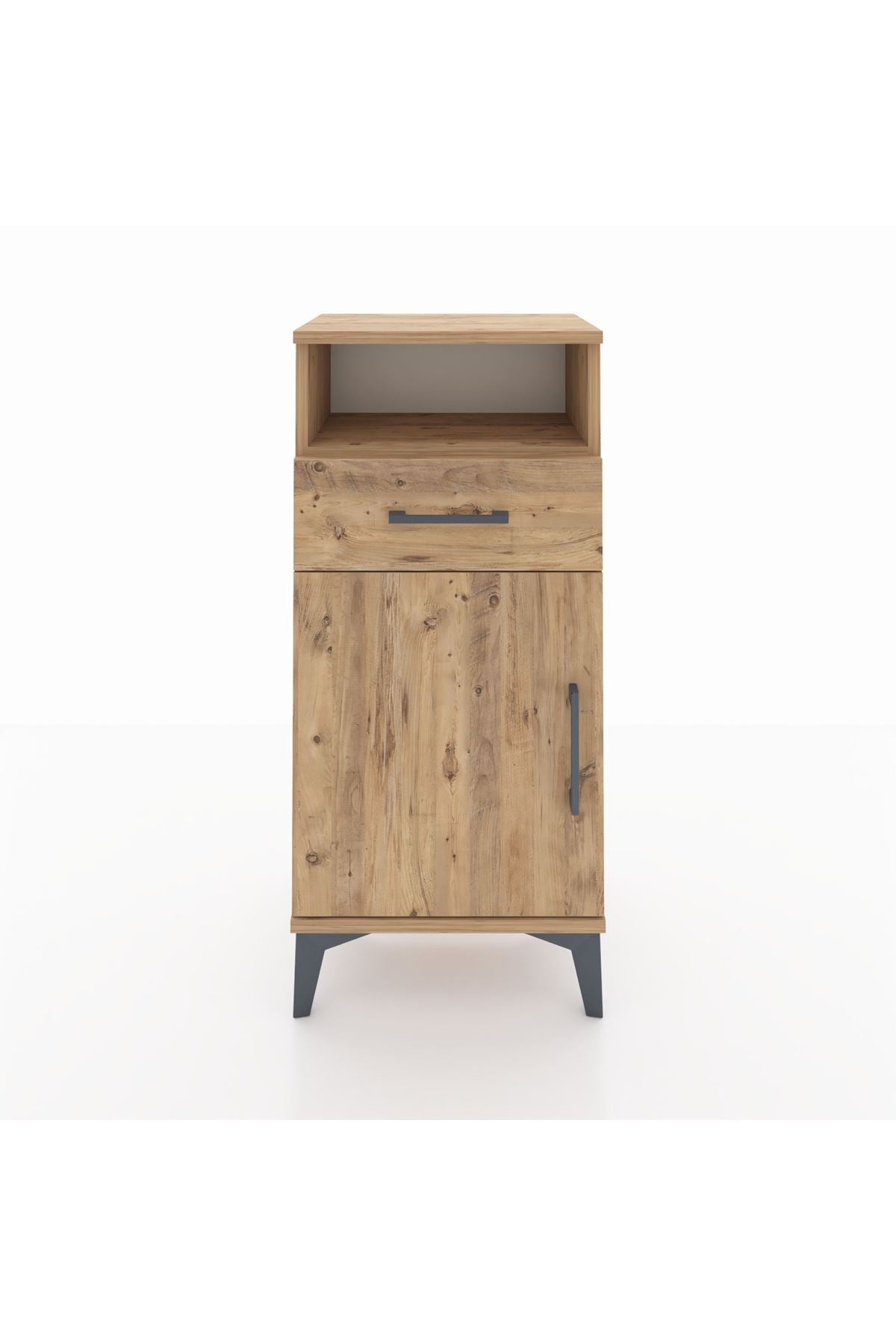Arges Komodin 2 Raflı Tek Çekmeceli Tek Kapaklı 44x30x96 - S09M035V9A