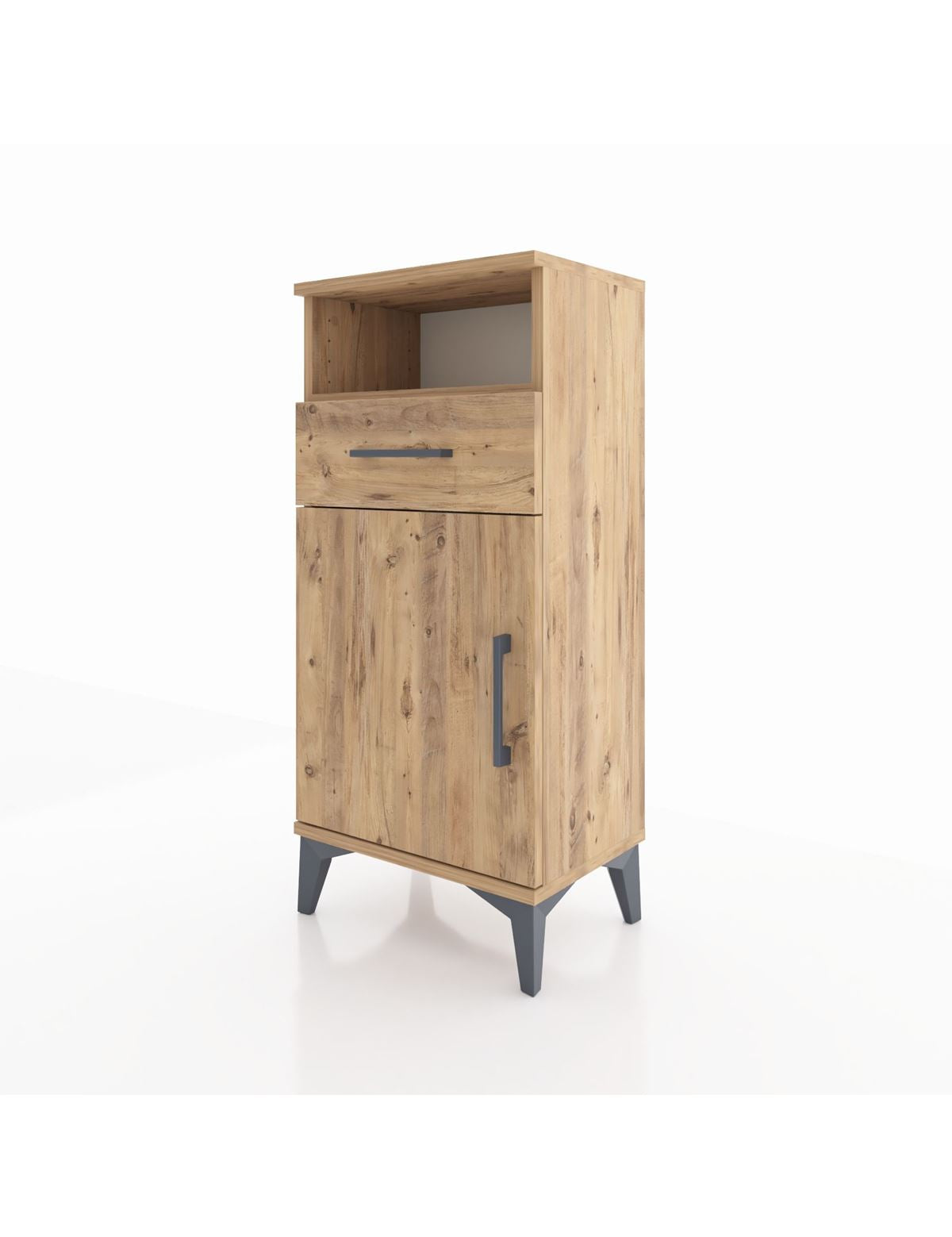Arges Komodin 2 Raflı Tek Çekmeceli Tek Kapaklı 44x30x96 - S09M035V9A