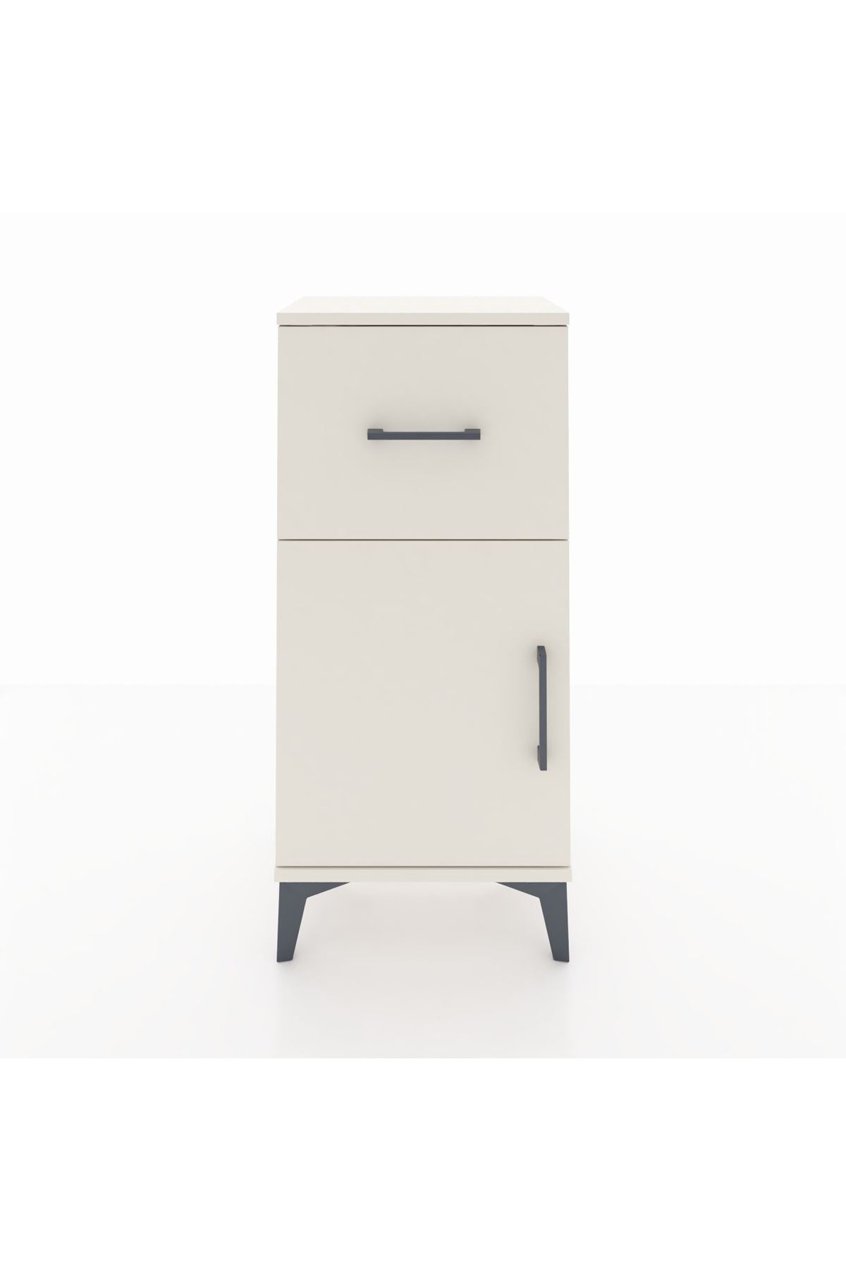 Arges Komodin Tek Raflı Tek Çekmeceli Tek Kapaklı 44x30x96 - S09M037V1A